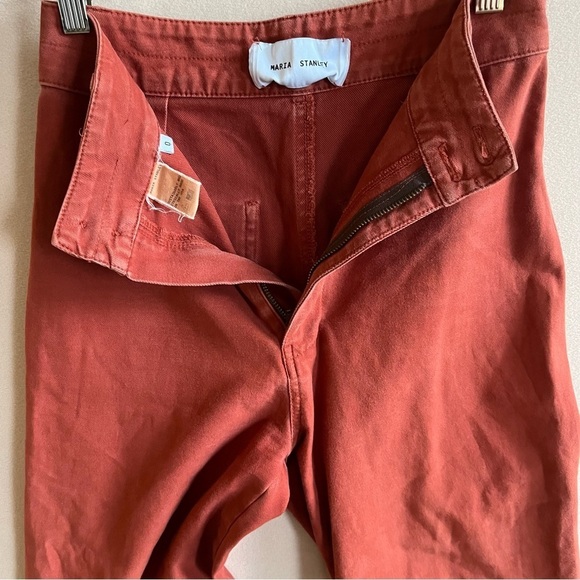 Maria Stanley Wide Leg Luna Salsa Rust Pants in 0 Cropped - Picture 3 of 16